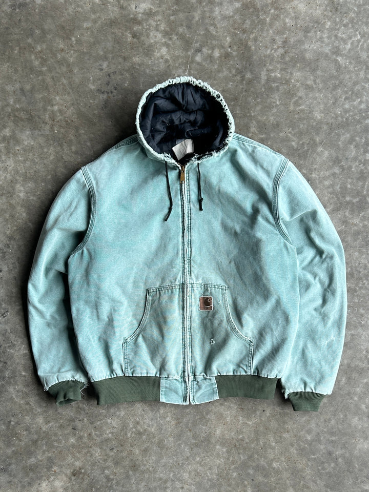 Vintage Teal Distressed Jacket