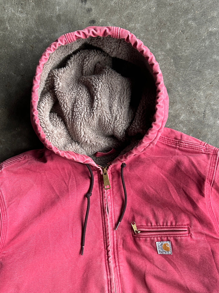 Vintage Fuchsia Fleece Lined Jacket