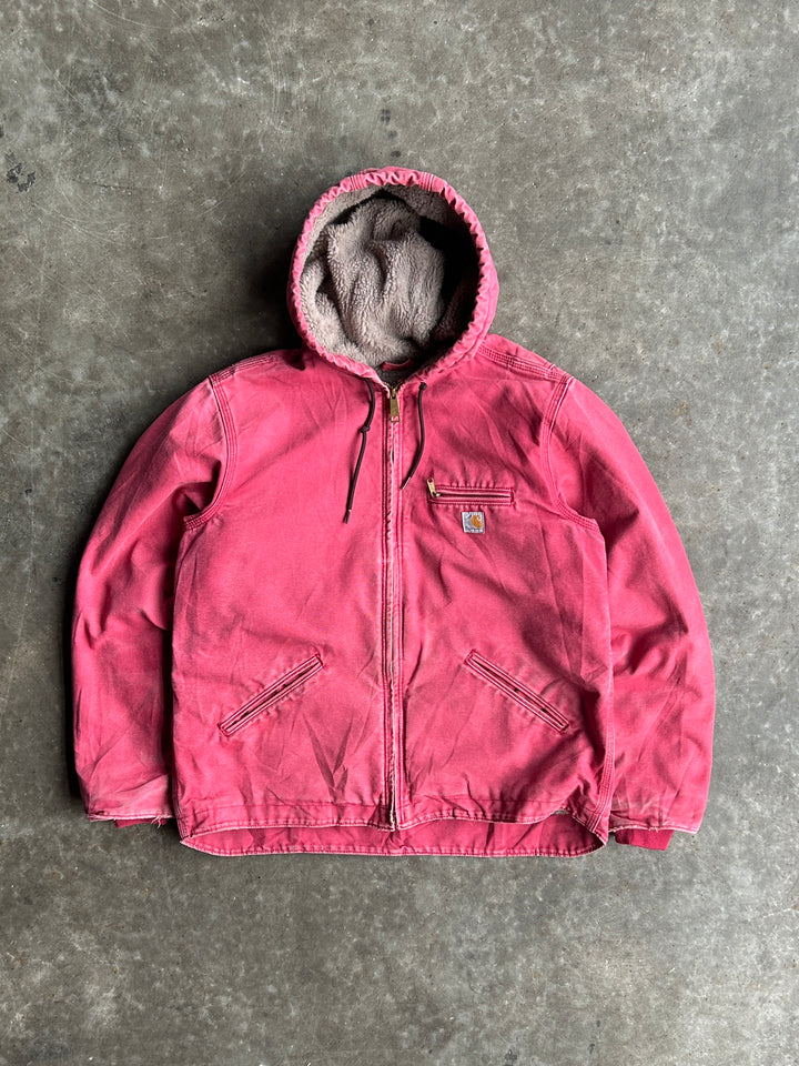 Vintage Fuchsia Fleece Lined Jacket