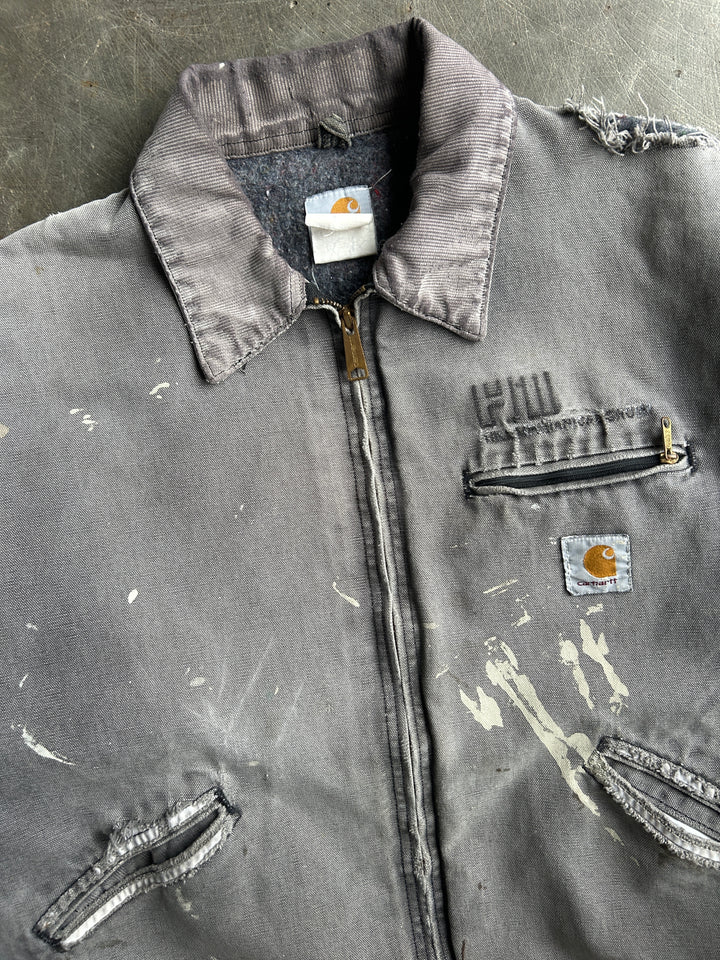 Vintage Grey Painted Detroit Jacket