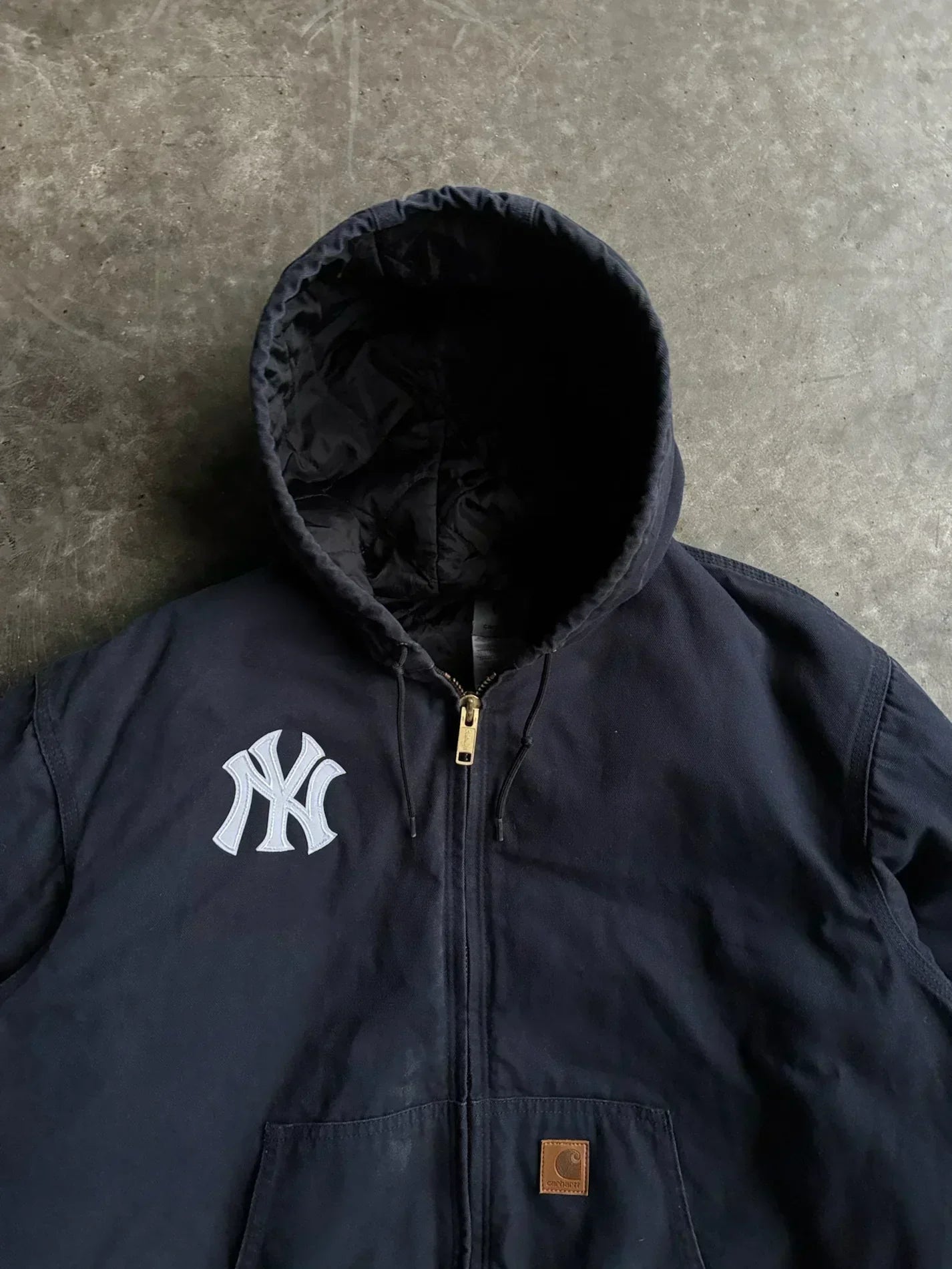 Vintage Navy Yankee Hooded Jacket