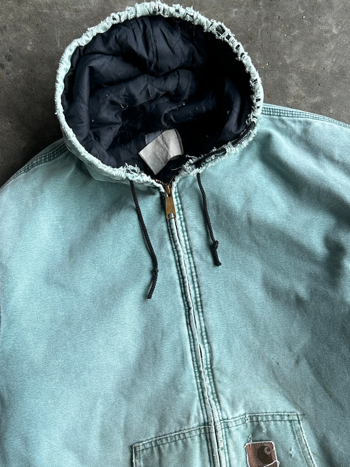 Vintage Teal Distressed Jacket