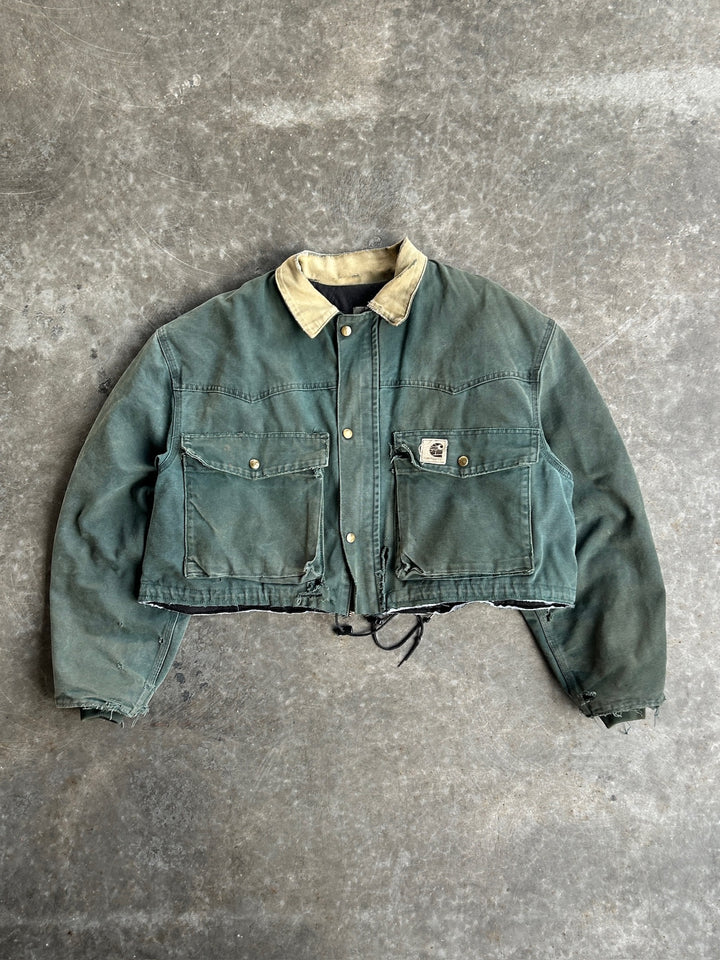 Vintage Green Cropped Jacket