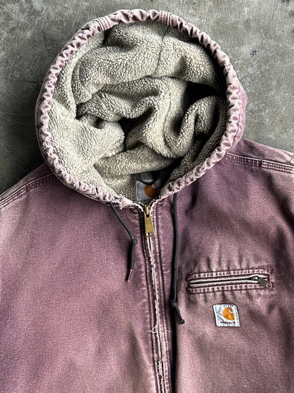 Vintage Maroon Sherpa Lined Jacket