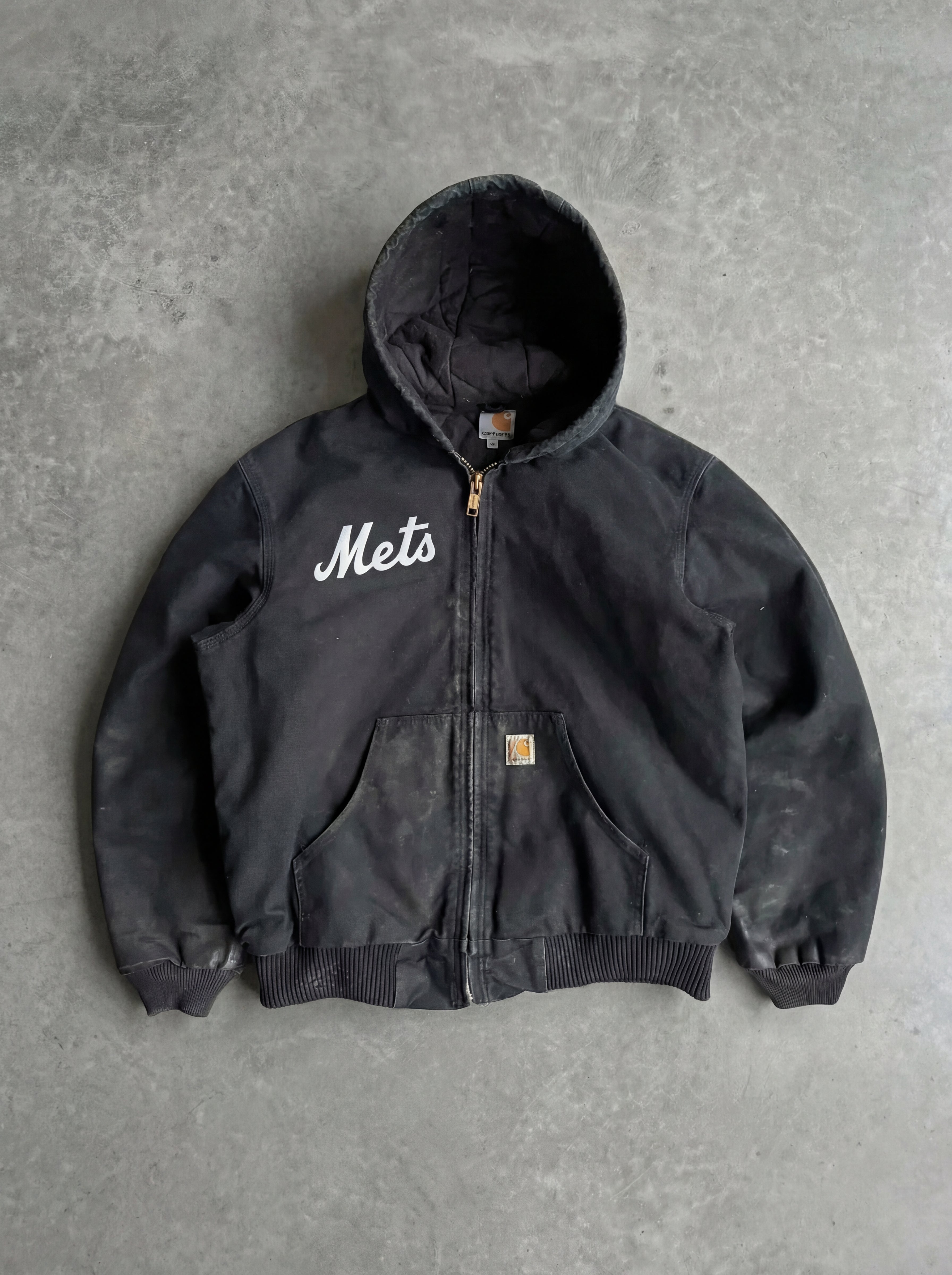 Vintage Black Mets Hooded Jacket
